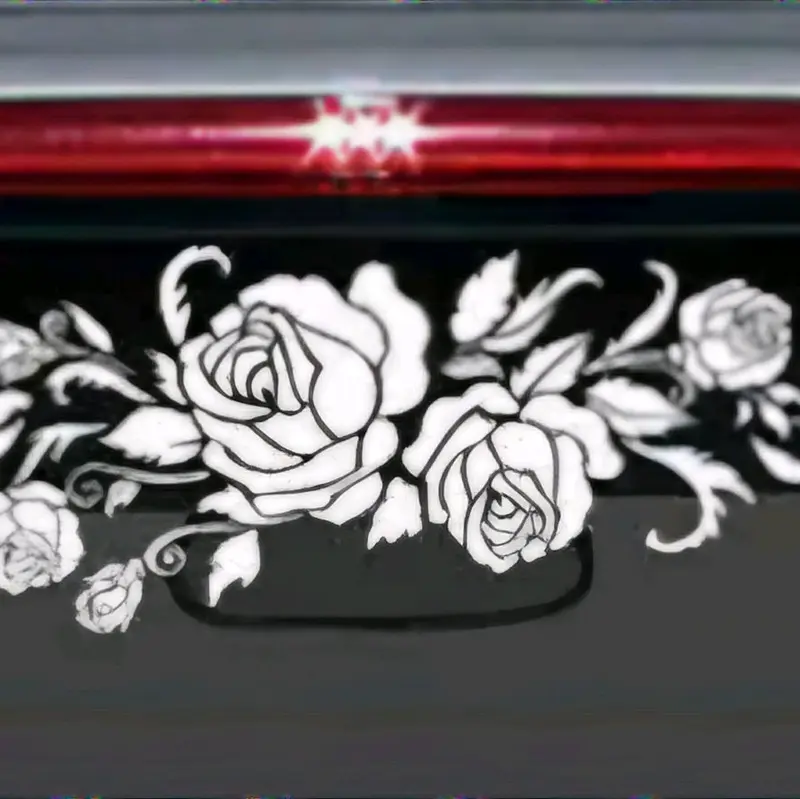 Rose Car Decal - Decorative Flower Design for Car Decals