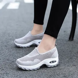 Hollowed Women's Shoes Breathable One Pedal Loafers Feet-Covering Sneakers Casual Shoes