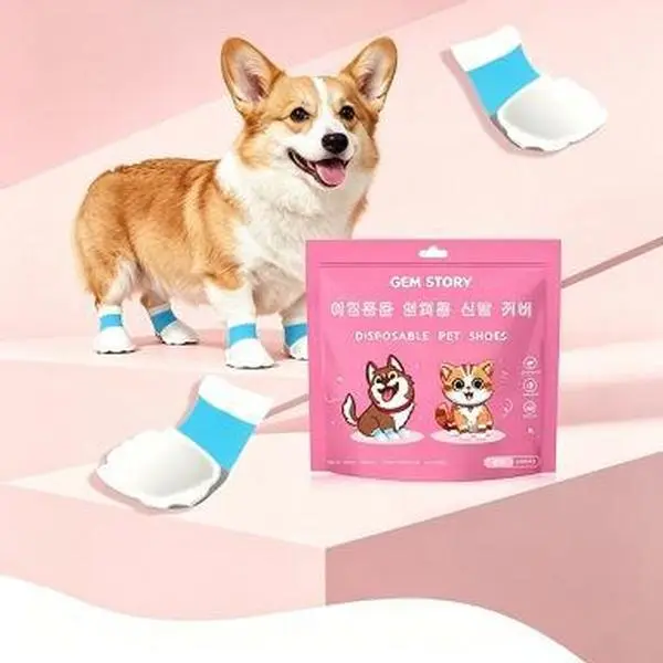 Disposable Dog Booties - Fabric Paw Protectors with Waterproof Anti-Slip Soles, Fixing Tape, Multi-Size Fits (3 Sizes), 20-Pcs Sealed Packs for Large Dogs, Dirt Blocking for Rainy Days, Beach Trips