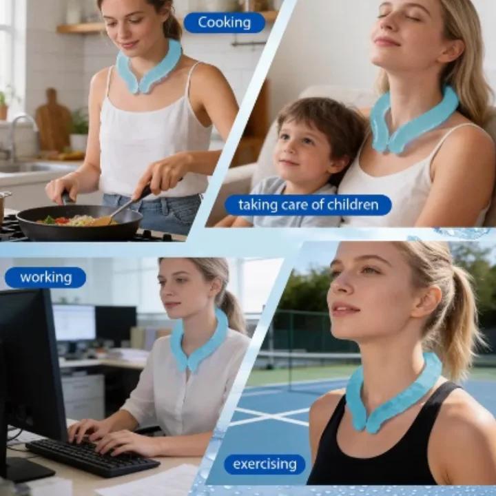 2026 New Neck Cooling Tube, Reusable Natural Crystallization Cooling Ring (Below 28°C Solidification), Wearable Hands-Free Ice Collar Cooler for Hot Weather Relief, Portable Cooling Essential for Men & Women, Summer Gifts 2026 New Neck Cooling Tube, Reusable Natural Crystallization Cooling Ring (Below 28°C Solidification), Wearable Hands-Free Ice Collar Cooler for Hot Weather Relief, Portable Cooling Essential for Men & Women, Summer Gifts