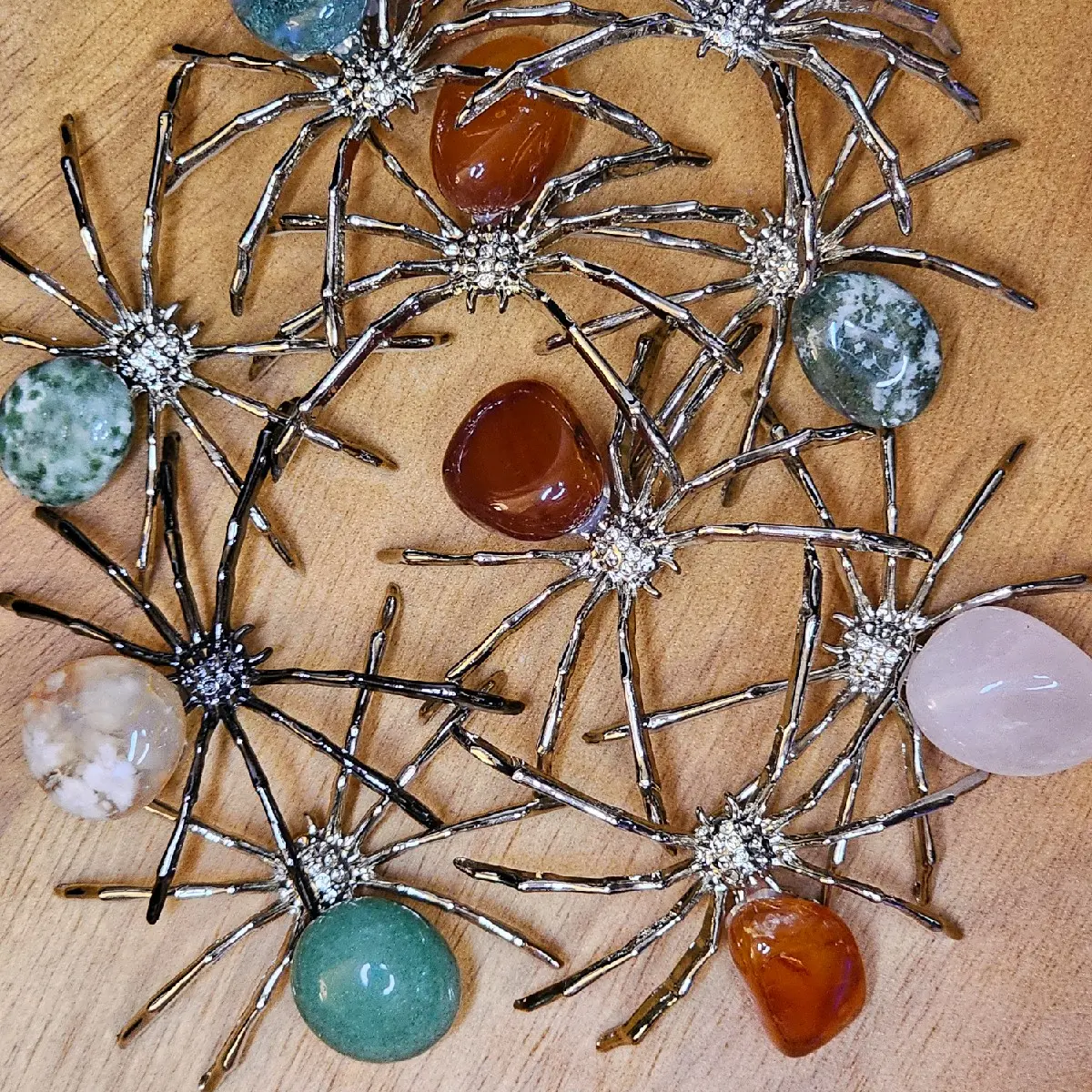 Random Crystal Carving- Crystal Bodied Metal Spider