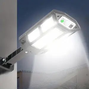 1PC, Solar Powered Outdoor Light, Adjustable LED Street Lamp with Remote, IP65 Waterproof Wall Lantern for Garden, Patio, Garage, Pathway, Outdoor Garden Lighting, Solar Powered Lights
