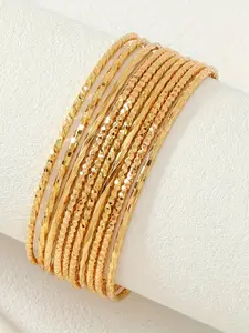 Women's Elegant Ditsy Floral Pattern Cuff Bangle, Exquisite Trendy Matching Bracelet, Fashionable Jewelry for Women & Girls As Gift, Stackable Bracelets