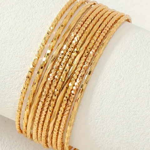 Women's Elegant Ditsy Floral Pattern Cuff Bangle, Exquisite Trendy Matching Bracelet, Fashionable Jewelry for Women & Girls As Gift, Stackable Bracelets, Layered Bracelet Set, Elegant Minimalist Bangle, Bangles bracelets set, Stacking Bracelet