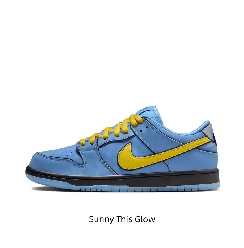 Must Have Aesthetic Two Tone Light Blue Nubuck Skate Shoes Bright Yellow Accent Casual Low Cut Trainers Summer Streetwear Outfits