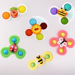 Suction Cup Spinner Toy for Baby – Bath Toys Window Spinning Top, Fidget Spinner Sensory Toys for Toddlers 1-3, Suction Cup Toys for 12-18 Months, Christmas Birthday Gift for 1 2 3 Year Old Boys Girls