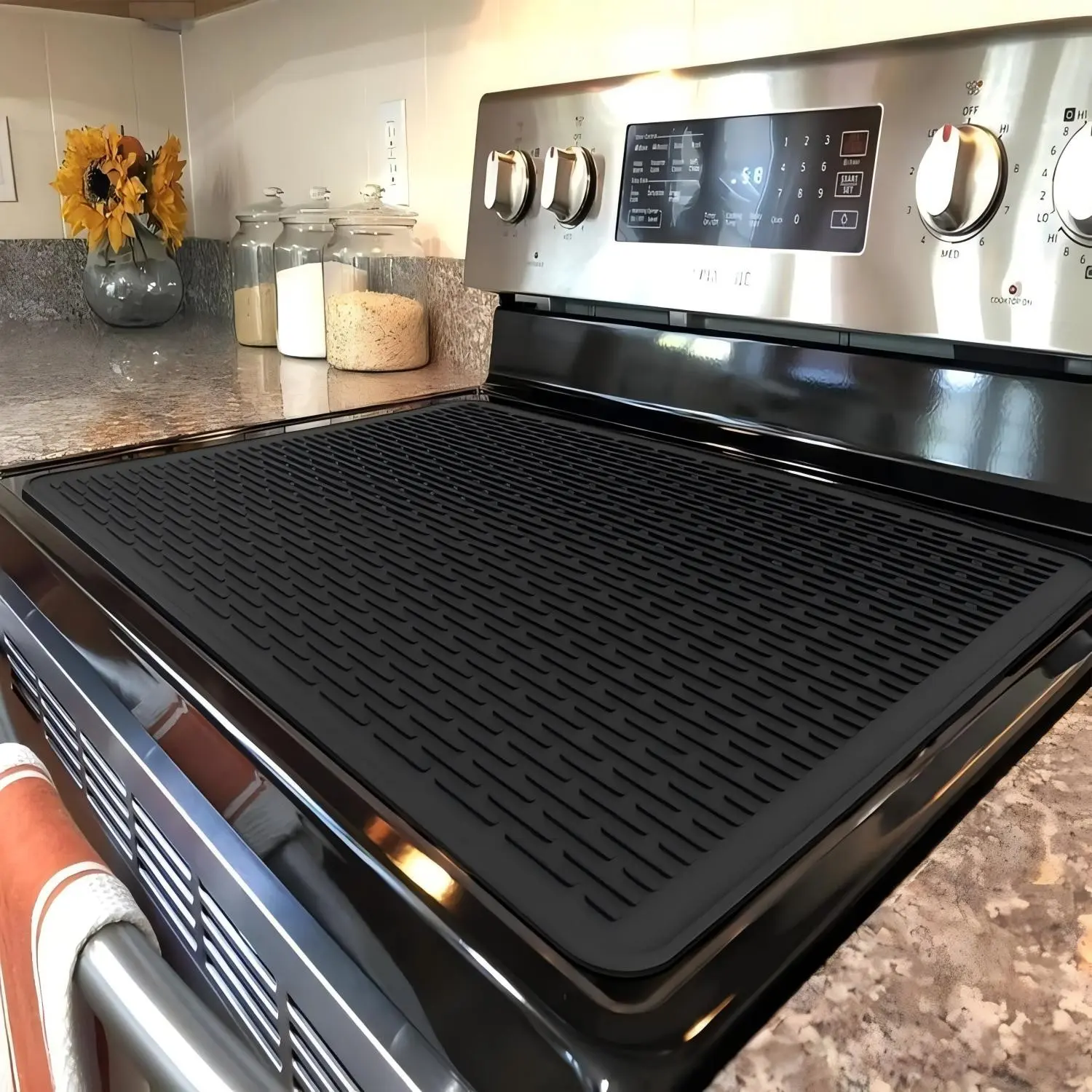 Stove Top Covers for Electric Stove, Silicone Stove Cover Mat 28"x 20", Heat Resistant Ceramic Cooktop Protector, Durable Stove Top Guard, Practical Gift for Home Cooks & Housewives