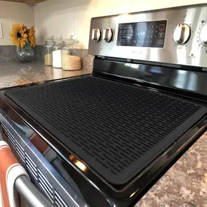Stove Top Cover for Electric Stove, 28''×20'' Silicone Stove Cover Mat, Silicone Heat Resistant Glass Top Protector Ceramic Stove Guard Stove Top Protector, Waterproof Non-Slip Cook Top Cover, Valentine's Day Gifts for Wife, Mom, Women, Cooks & Bakers
