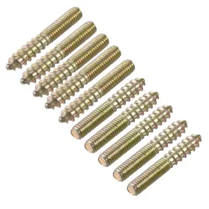 M6 Hanger Bolts 1-5/8"(40mm) Length Double Headed Self-Tapping Screws 6mm for Wood Joint Furniture Legs 10pcs