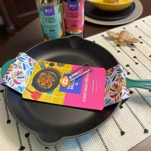 12" Enameled Cast Iron Fry Pan Green - Tabitha Brown for Target: Skillet, Even-Heating, Oven-Safe, Cookware