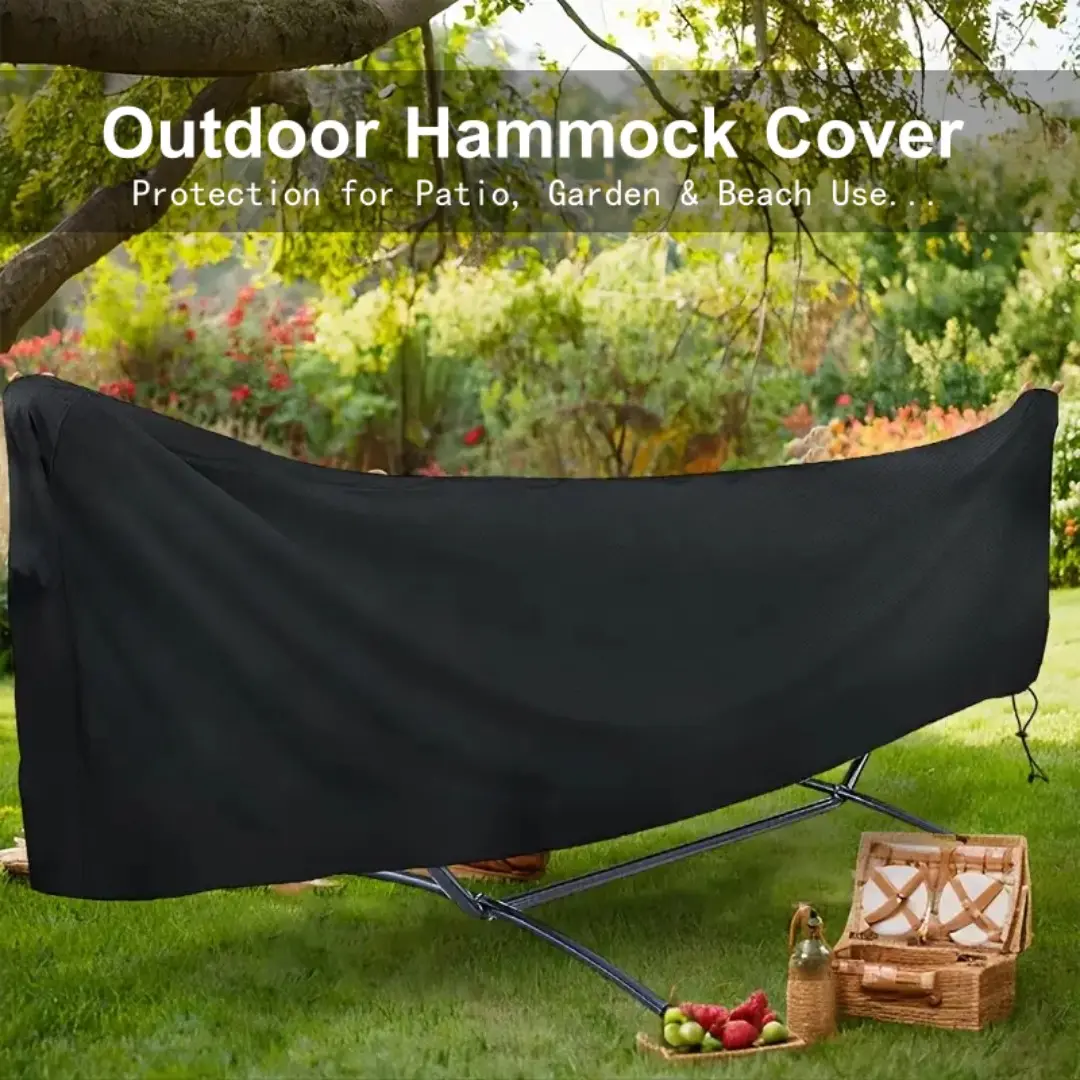 1pc Heavy Duty Patio Hammock Cover, Protection, Rain, Perfect for Outdoor, Garden Use, Fits Most Standard Hammocks, Camping Accessories.