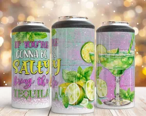4 in 1 Can Cooler - Salty Stainless Steel Beverage Bottled