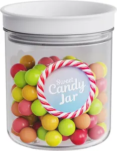 vacane Airtight Container Stackable One Button Openning Clear Plastic Food Containers for Snacks Christmas Candy Jars Food Cookie Coffee Jar for Kitchen, Airtight Seal Shatter Proof Jar,BPA-Free