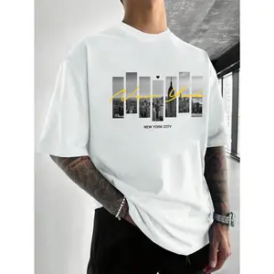 Mens Oversized Geometric Print Summer Tee - Soft & Breathable Plus Size Short Sleeve Shirt with a Minimalist Round Neck. Machine Wash Easy Care. Designed for Relaxed Streetwear Vibes, Casual Layering, and Comfortable All-Day Wear in Hot Weather.
