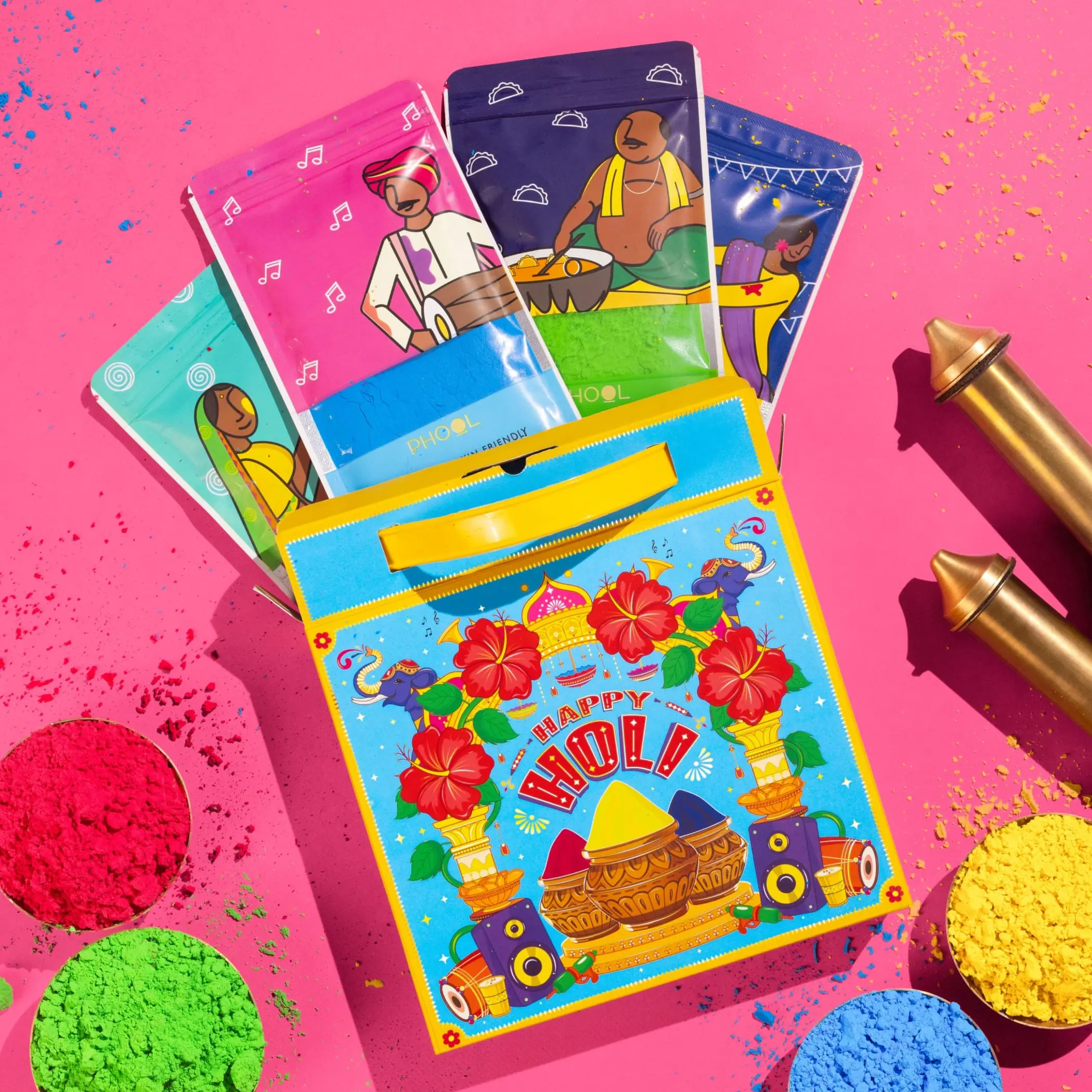 Elegant Holi Gift Hamper | Premium Handmade Essentials for Joyful Celebrations | Traditional Gulal, Pichkari & Festive Touch | Perfect Holi Gift