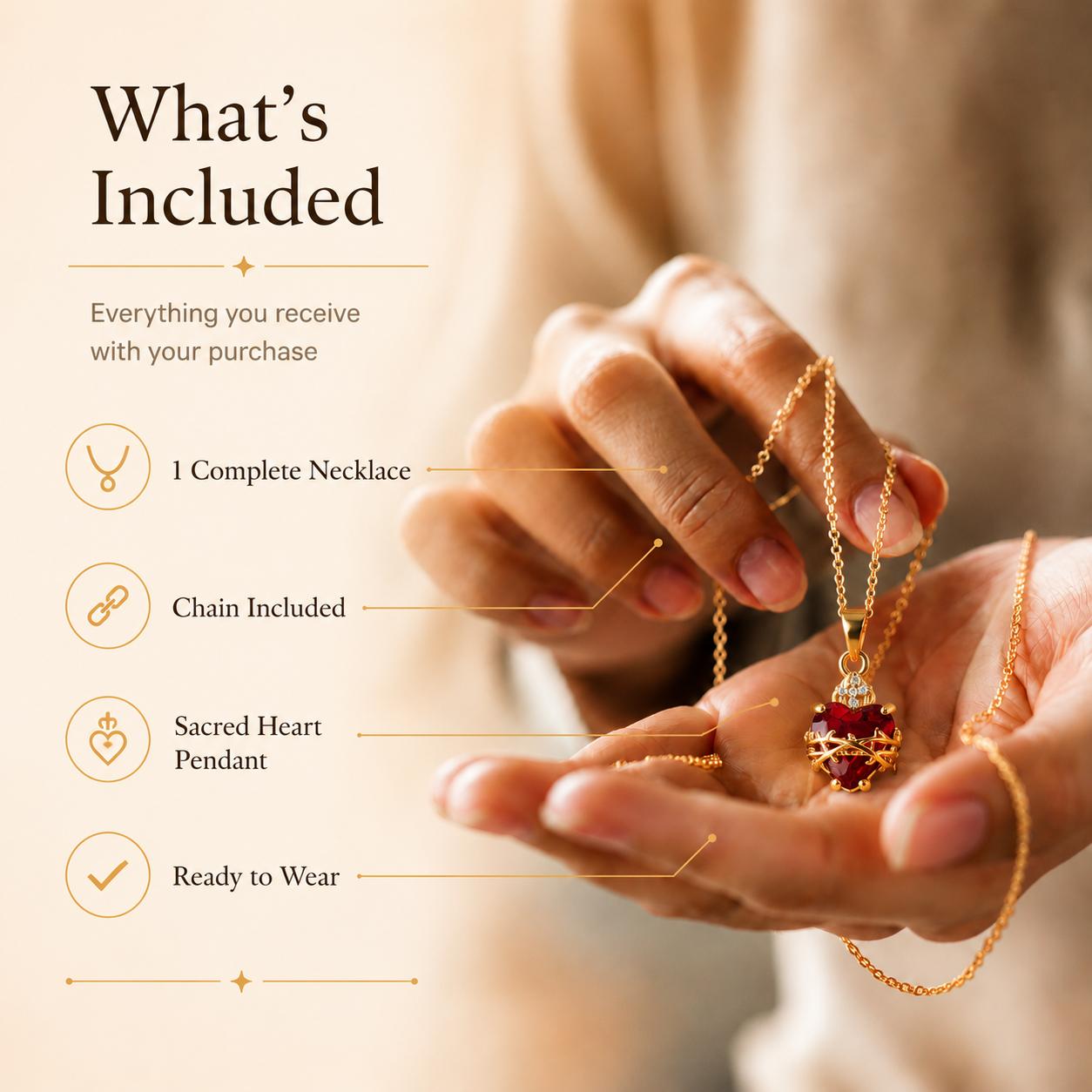 18K Gold Plated Red Cubic Zirconia Sacred Heart of Jesus Necklace For Women Chritian Cross Pendant Necklace Women Jewelry Love Heart Necklace Charm Necklace Heart Design Necklace 18K Gold Plated Red Cubic Zirconia Sacred Heart of Jesus Necklace For Women Chritian Cross Pendant Necklace Women Jewelry Love Heart Necklace Charm Necklace Heart Design Necklace