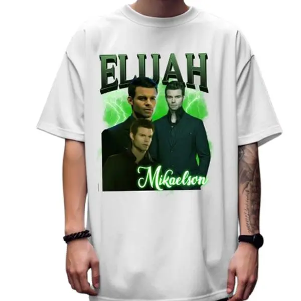Vintage 90's Elijah Mikaelson Camisa From The Vampire Diaries Tv Series Tshirt