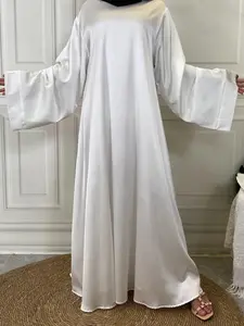 Women's Solid Color Dress, Loose Fit Abaya, Modest Fashion Long Sleeve Dress for Daily Wear, Women's Islamic Clothing, Modest Muslim Outfits for Fall