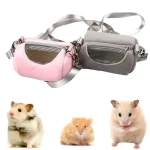 &Comfortable Pet Supplies Warmth Diamond Velvet Fabric Pet Travel Bag Hamster Carrier Bag Round Crossbody Bag