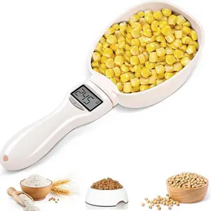 800g Electronic Kitchen Scale Coffee Scoop Digital Measurement With LCD Display Dog Food Milk Powder Tea Weighing Baking Tools Measuring Utensils Spoon White ABS Material 4 Units G ml Cup oz - Kitchenware