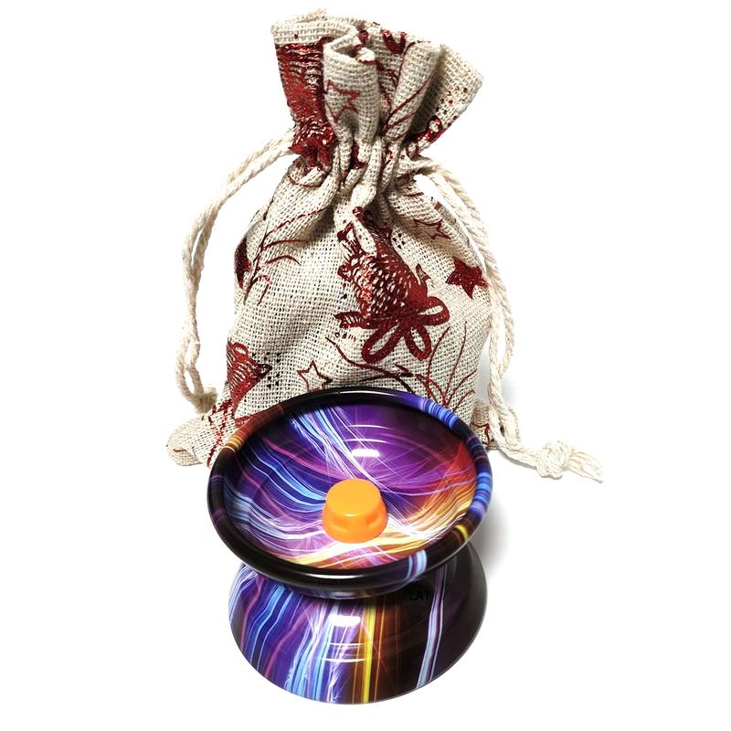 1 Pcs of Christmas reactive metal yo yo with Christmas pattern packaging bag, detachable DIY yo yo, dazzling and long-lasting speed, more suitable for beginners to operate, ideal gift for Christmas.