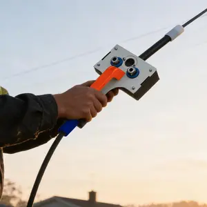 Electrician Wall Wiring Machine, Brushless Automatic Cable Threading Device with Stepless Speed, Wire Puller for Hidden Pipe, Forward/Reverse Function for Hydroelectric Wiring Projects