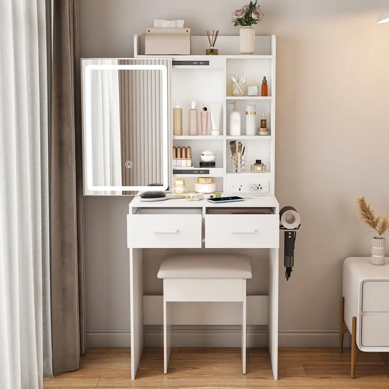 mini dressing table with mirror - TikTok Shop