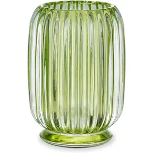 Clear Green Toothbrush Cup Glass Toothbrush Holder for Bathroom, Unique Toothbrush Holder