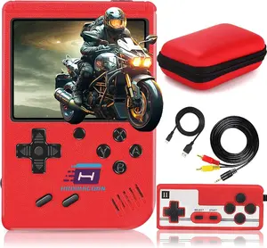 Retro Handheld Game Console, Mini Arcade Machines Built-in 400 Classical FC Games, Portable Handheld Video Games for Kids and Adult, Gameboy Console Box Support TV Output. (Red 1)