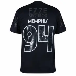 Corinthians Away Memphis 94 Jersey 2024-2025 Full Sponsor Set Short Sleeve Fitted Breathable Unisex Soccer Jersey
