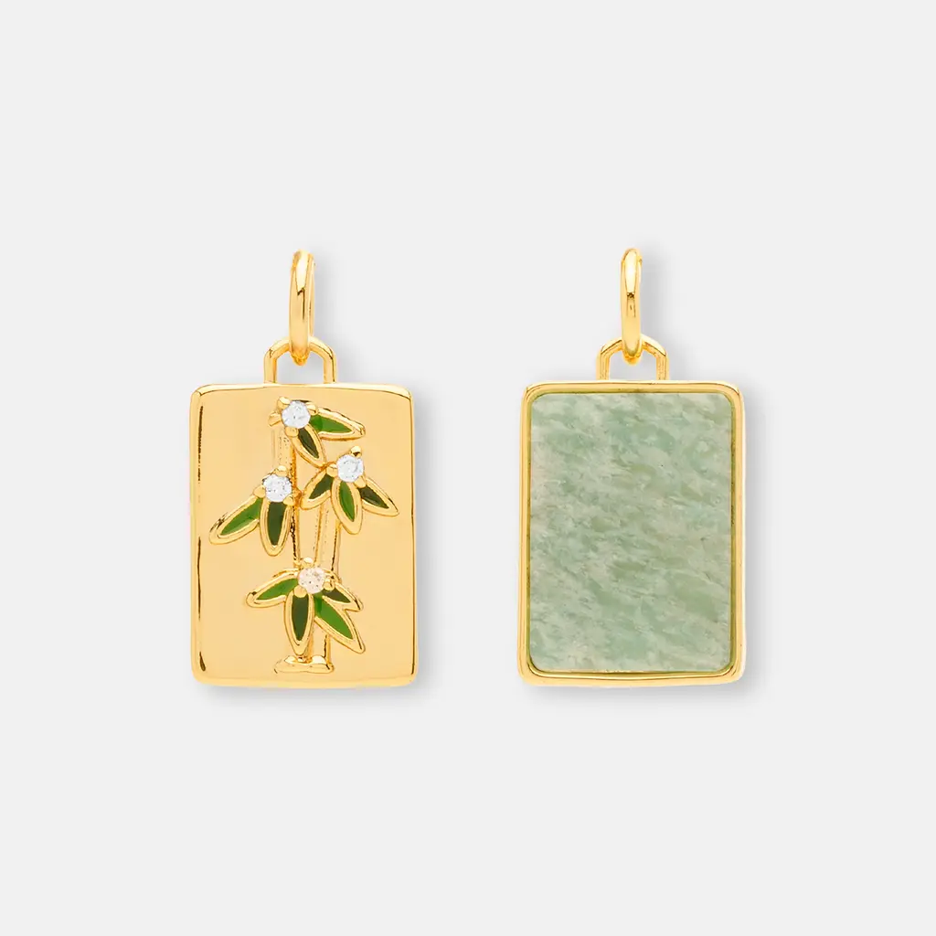 Mahjong Bamboo Tile Charm Pendant