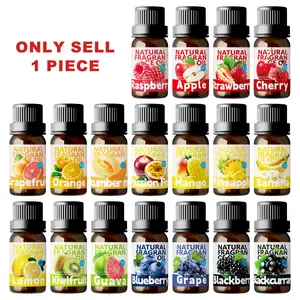 24 Types Fruit Essential Oils Set, 10ML Scented Fragrance Aromatherapy Oil for Diffusers & Humidifiers, Car Air Freshener, Bath Bombs, Gifts