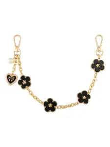 Black Bag Charms Chain Purse Extender Chain Flower Purse Chain Charms Accessories For Women