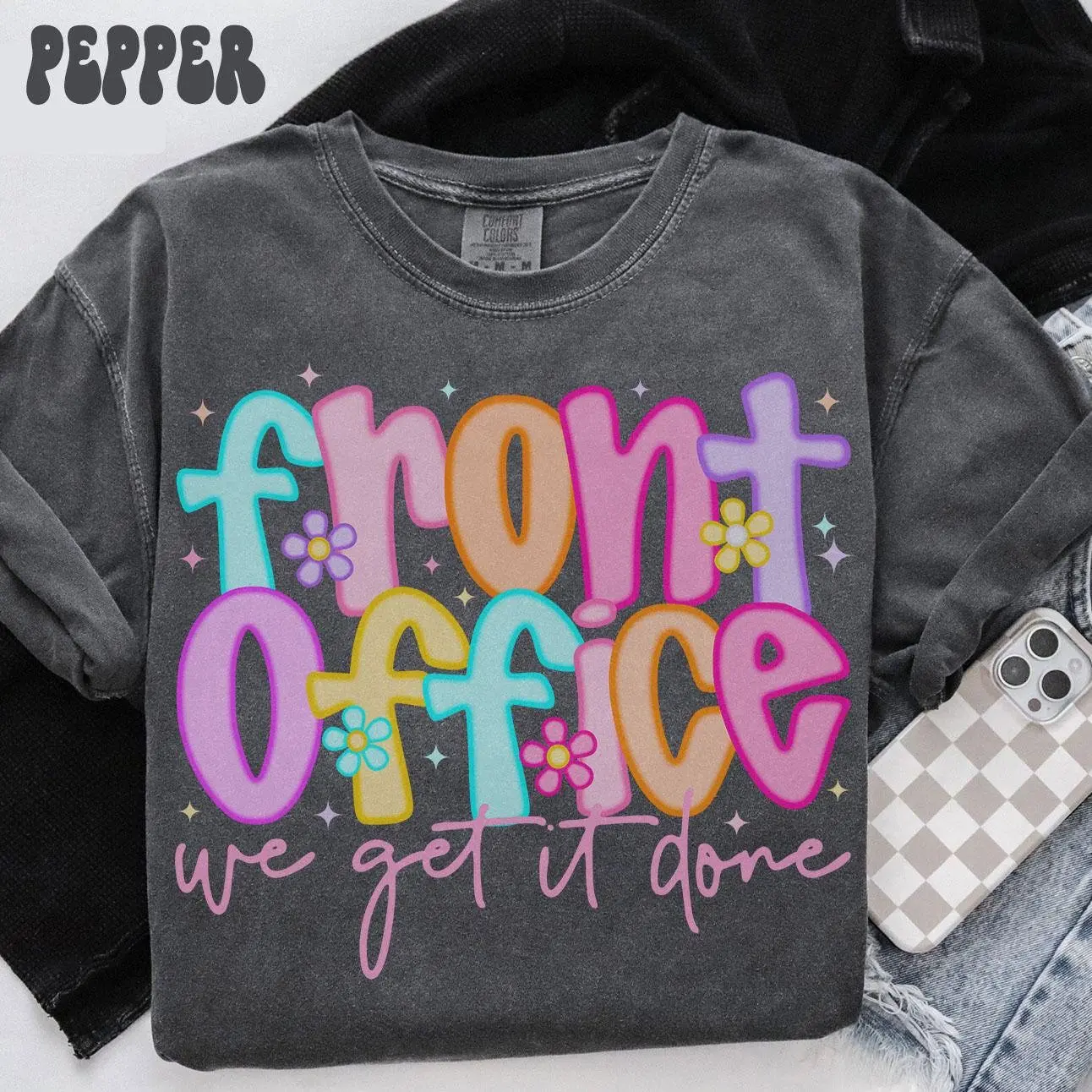 Comfort Colors Front Office Squad Shirt, School Office T-Shirt, Secretary Tee, Administrative Assistant, Staff Appreciation, Back to School