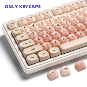 XVX Foundation/Pink Blush/Uyuni Dreams/Berry Kiss HOA Profile Translucent Keycap Set PBT+PC 132-Key(only keycap, not include a keyboard)