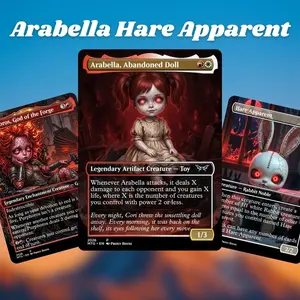 MTG Proxy 100+ Card Commander Deck Arabella Hare Apparent Rabbit Tribal Go-Wide Tokens & Life Gain Synergy Strategy Theme Ready to Play Magic Style Deck Perfect Gift for Collectors and Card Players