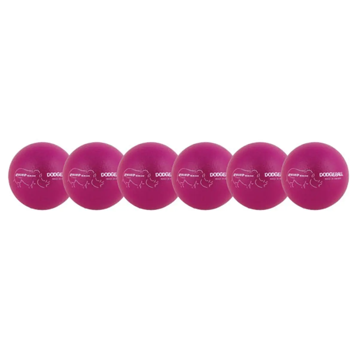 CHAMPION Rhino Skin Dodgeball Set, 6-Pack 6.3" Neon Purple Low-Bounce Foam Balls with Patented Coating for Exercise, Fitness Enthusiasts & Indoor/Outdoor Play, Agility