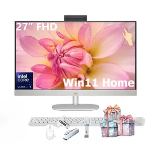 HP - 27" Full HD Touch-Screen All-in-One with Adjustable Height - Intel Core Ultra 7 155U 2023 - Win11 Home - 32GB Memory - 1TB SSD - Shell White - Bundle Accessory