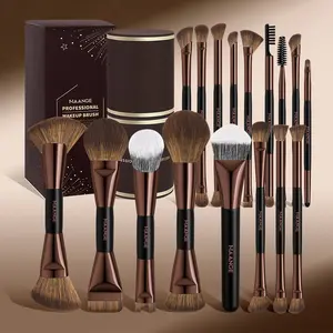 Maange 18-Piece Makeup Tool Set, Includes 17 Brushes + Brush Holder, Foundation Brush, Blush Brush, Powder Brush, Highlighter Brush, Eyeshadow Brush, Mascara Brush
