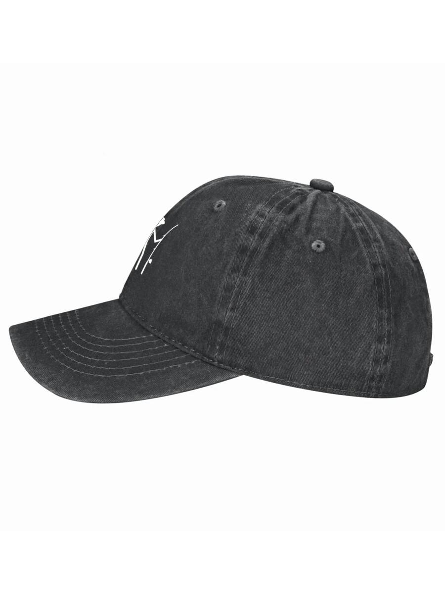 Funny Skeleton Fisherman Vintage Washed Dad Hat 100% Cotton Adjustable Baseball Cap with Playful Graphic for Casual Wear
