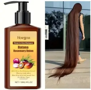 3-in-1 Shampoo with Rosemary Batana & Onion for Damaged Hair & Scalp Nourishes Shines Hair Cleanses Scalp Strengthens Moisturizes Roots Revitalizes Enhances Beauty Travel-Friendly Gift shampoo