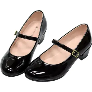 Girls Wedding Flower Girl Mary Jane Shoes – Princess Party & School Footwear, Low Heel & Flats for Big Kids