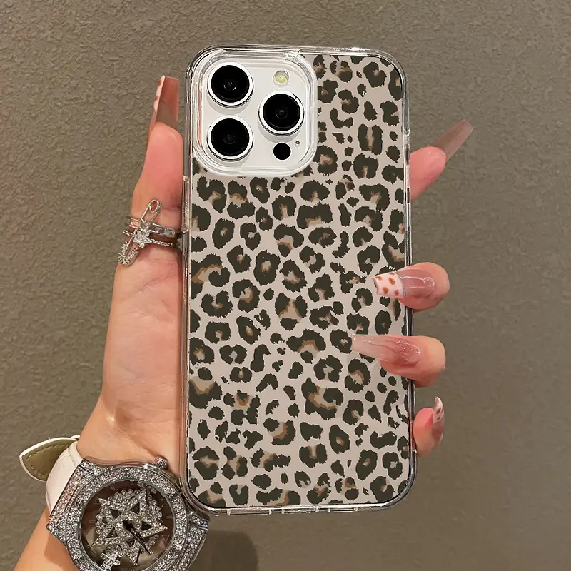 Soft Girl Magnetic Smartphone Case for iPhone 11/12/13/14/15/16/17 Pro Max, Classic Leopard Print, Lightweight, Drop-Proof, MagSafe Compatible, Handheld Cellphone Protection for Teen Girls’ Devices