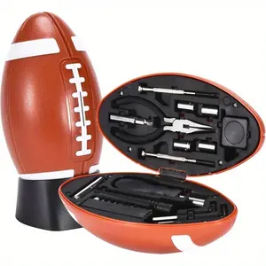 Basic Tool Kit in Football Design 25Pie InchesComprehensive Household Tool Kit Ideal for DIY Projects Home Repair Kit for Craftsmen, Beginners, Technicians Orange