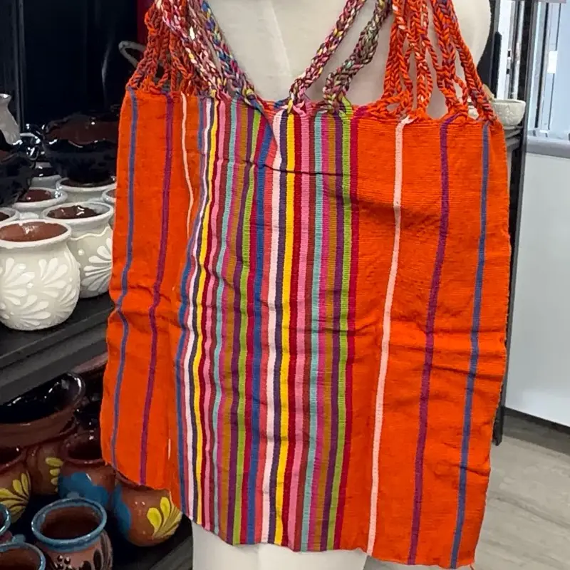 Mexican Tote bag Handmade in Mexico Beach Multicolor Boho bag