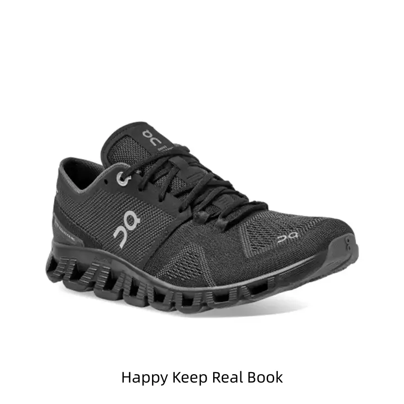 Black Breathable Mesh Cushioned Running Shoes, Modular Hollow Outsole with Minimalist Streamlined Upper Design