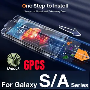 6pcs High-Quality Anti-Smudge Screensaver Film for Samsung Galaxy S25 S24 S23 S22 S21, Dustproof Bubble-Free Clear Display Protection, Vibrant Display Enhancer for Smooth Touchscreen