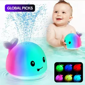 Whale Design Baby Bath Toy, 1 Count Automatic Sensor Spray Water Toy, Light Up Bathtub Toy, Waterproof Shower Toy for Toddlers, Birthday Gift #GLOBAL PICKS