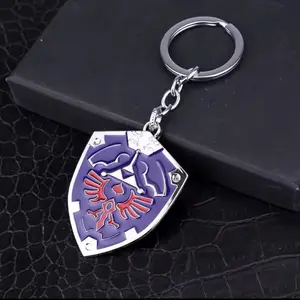 Zelda Keychain - Hylian Shield Pendant Logo Symbol Wallet Link Game - Keys Charm - Link - Ocarina of Time
