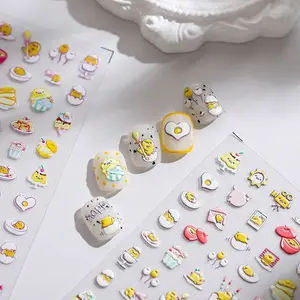 Gudetama Nail Art Stickers, Lazy Egg nail Decal (64)